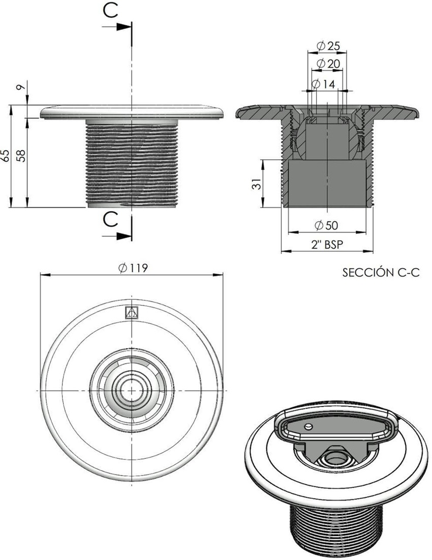 Mlaznica MULTIFLOW za keramiku - Slika 2
