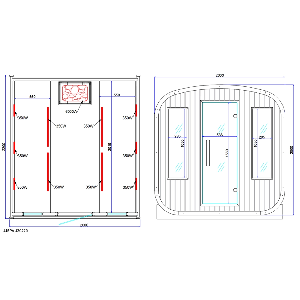 JJSPA JZC220 – Vanjska kombinirana sauna - Slika 8