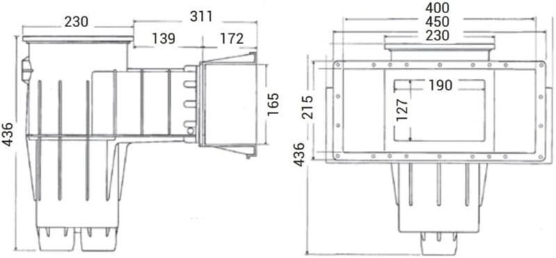 Skimer 15 l za foliju, Hayward - Slika 2