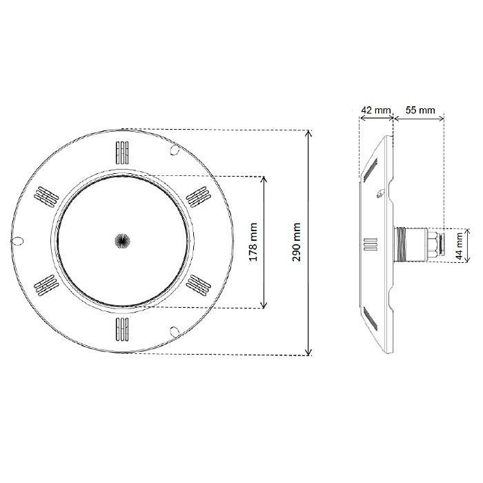 LED reflektor BIJELI, 13W, na navoj 1 1/2” za montažu u mlaznicu - Slika 4